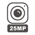 25メガピクセル高解像度カメラ